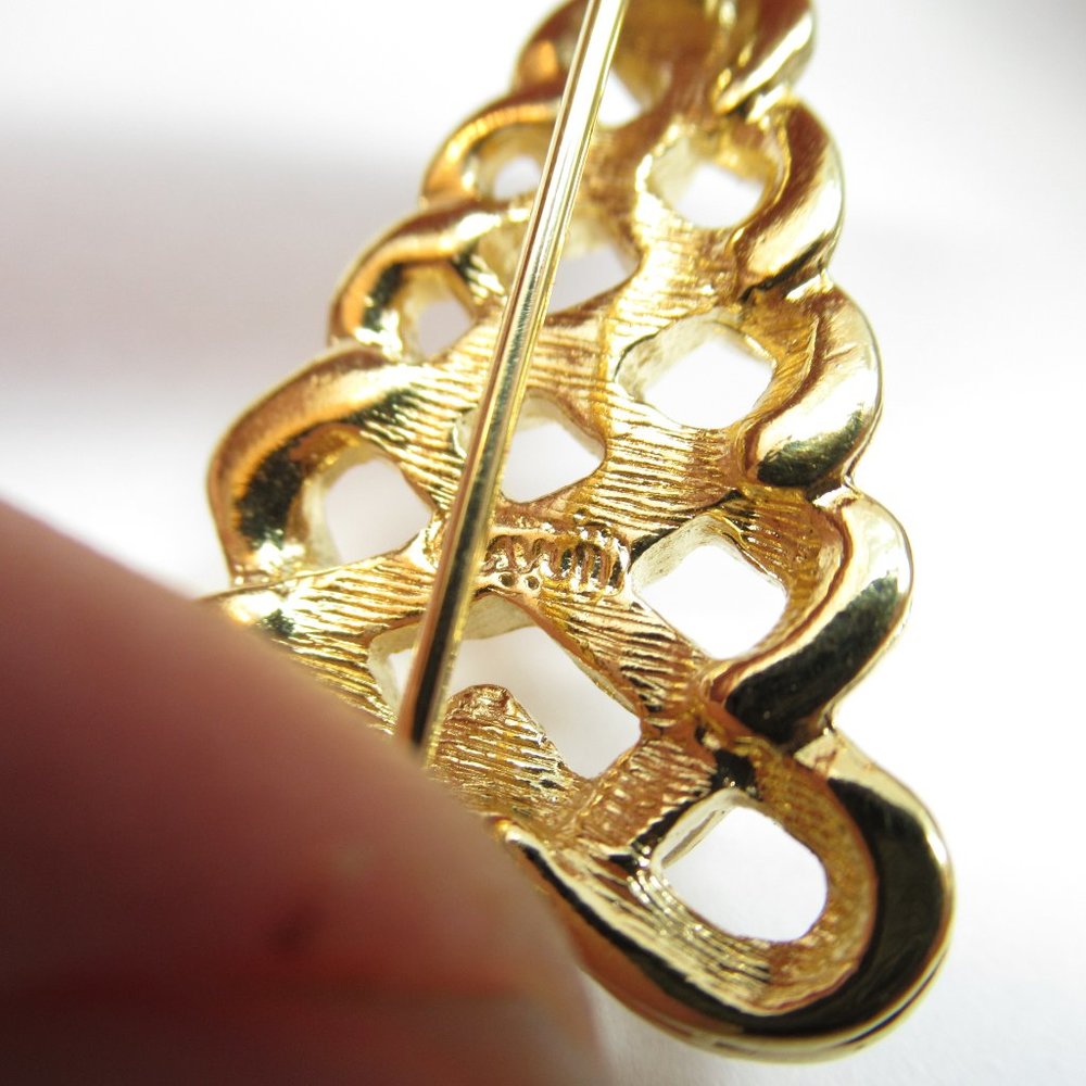 Avon Ribbon tree Brooch - Picture 6 of 10